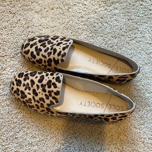 Sole Society Sammah Leopard Espadrille Size 11